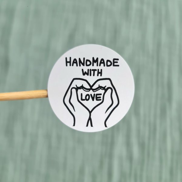 handmade with love aufkleber