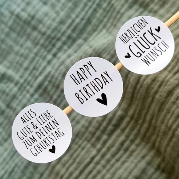 Happy Birthday Aufkleber – Bild 5